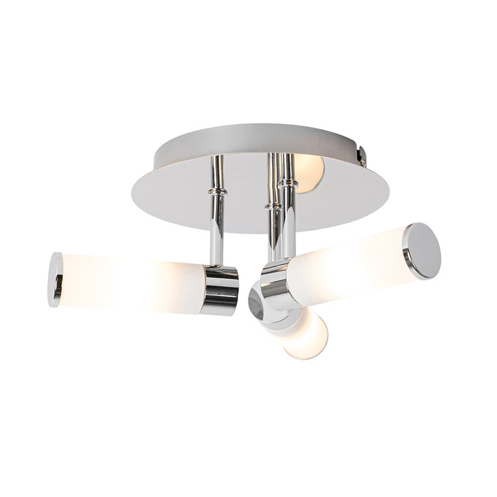 QAZQA Moderne badkamer plafondlamp chroom 3-lichts IP44 - Bath