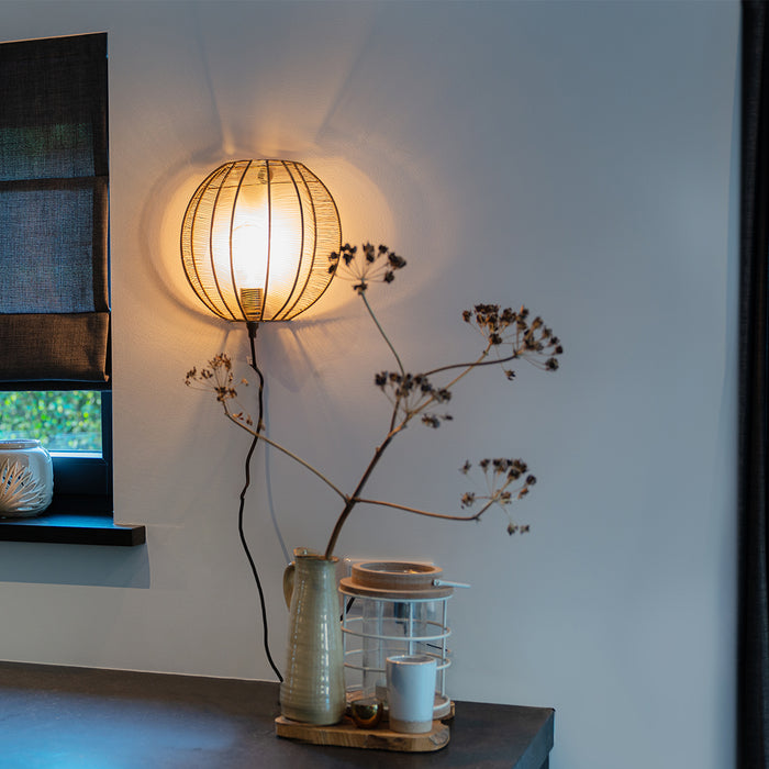 QAZQA Industriële wandlamp brons met zwart - Dong