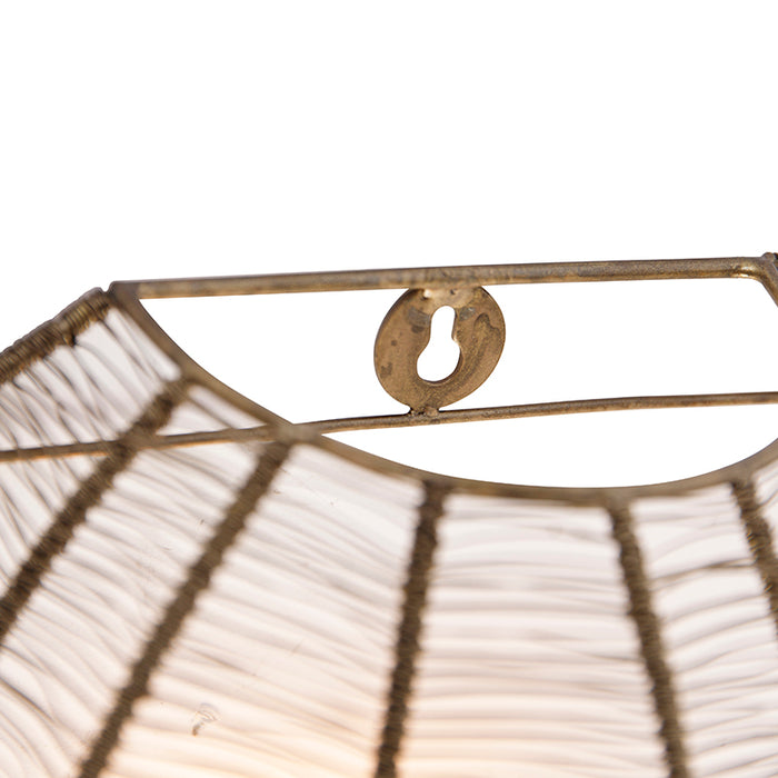 QAZQA Industriële wandlamp brons met zwart - Dong