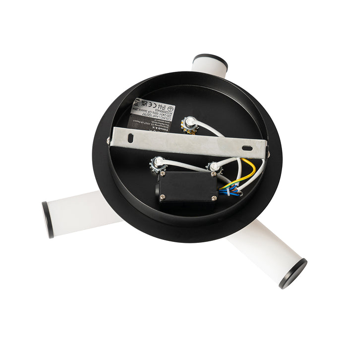 QAZQA Moderne badkamer plafondlamp zwart 3-lichts IP44 - Bath