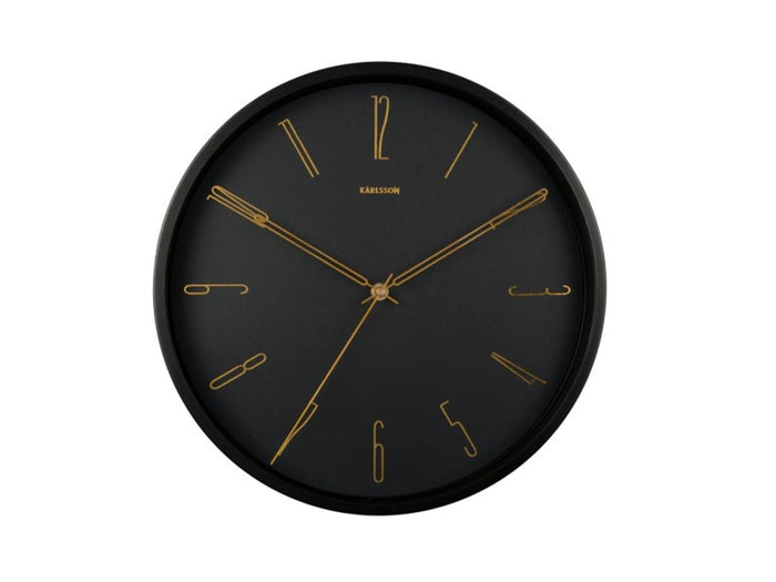 Karlsson - Wall clock Belle Numbers metal black