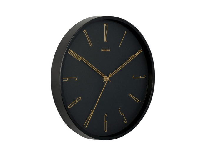 Karlsson - Wall clock Belle Numbers metal black