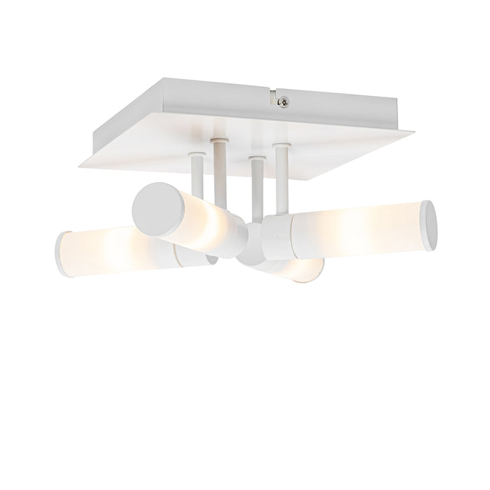 QAZQA Moderne badkamer plafondlamp wit 4-lichts IP44 - Bath