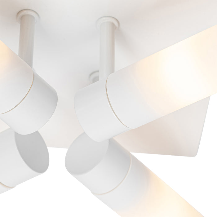 QAZQA Moderne badkamer plafondlamp wit 4-lichts IP44 - Bath