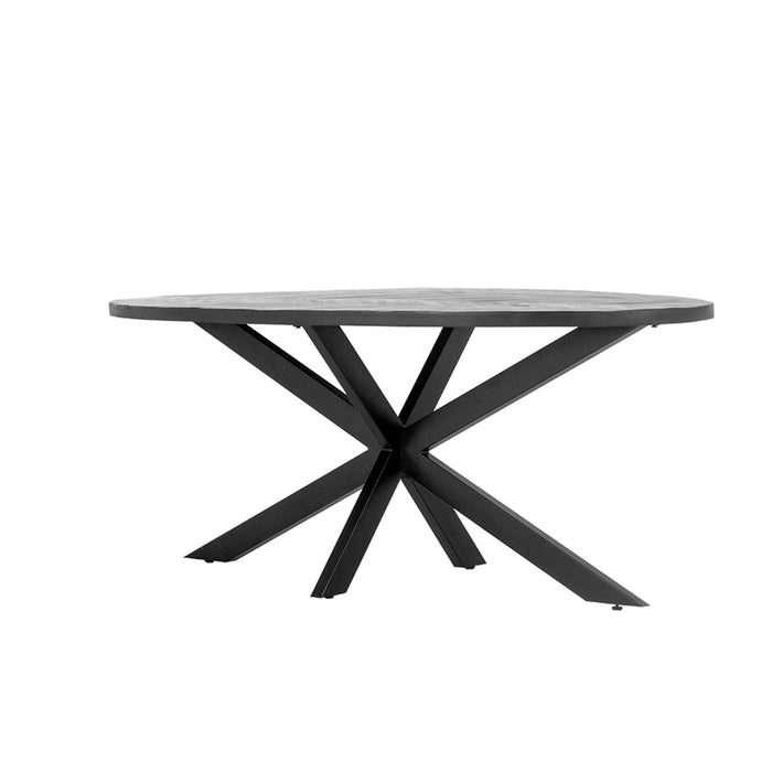 Giga Meubel - Eettafel Ovaal - Zwart - Visgraat - 200cm - Tafel Max
