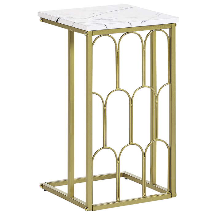 Beliani - PANDALE - Bijzettafel - Wit - IJzer