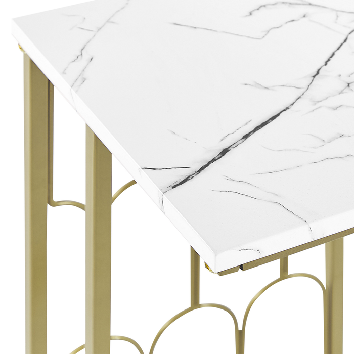 Beliani - PANDALE - Bijzettafel - Wit - IJzer