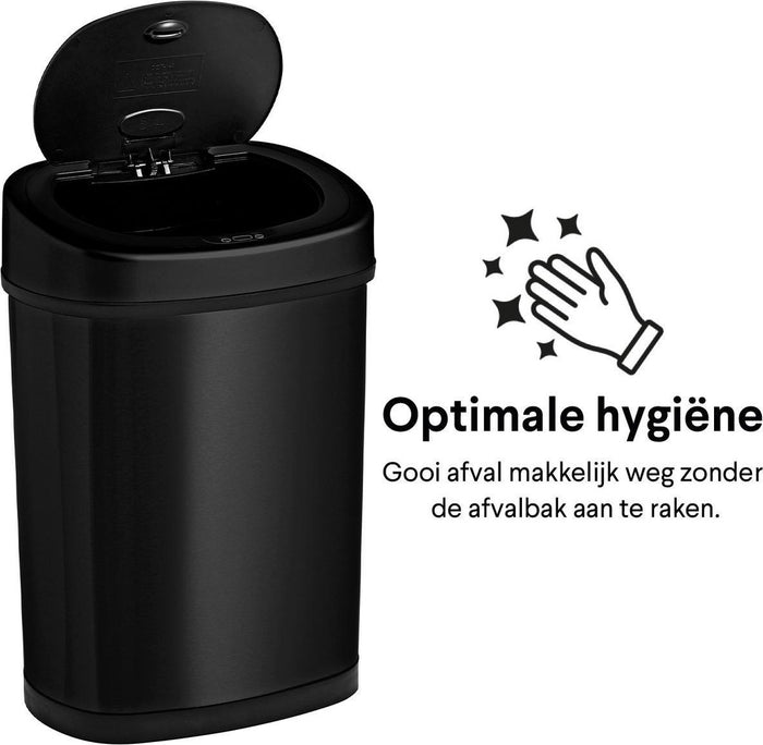 Homra FONIX Prullenbak met Sensor - 40L - Zwart