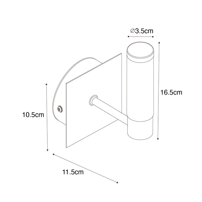 QAZQA Moderne badkamer wandlamp zwart IP44 - Bath