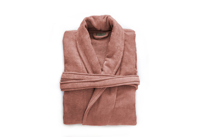 LINNICK Pure Badjas Velours rose L