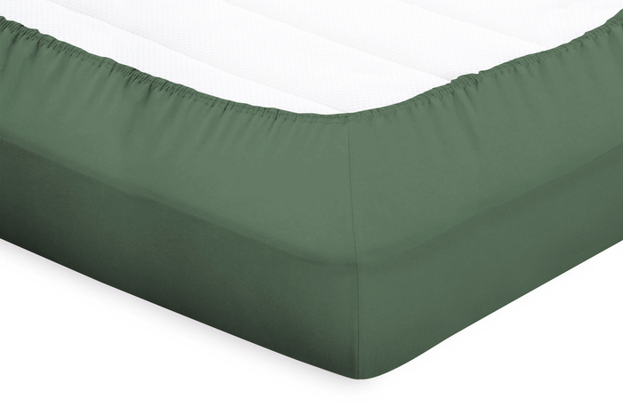 Elegance Topper Hoeslaken Katoen Perkal grenat green