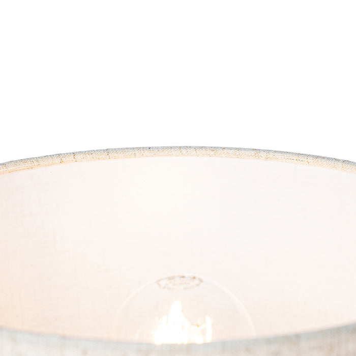 QAZQA Landelijke tafellamp hout met linnen kap beige 25 cm - Mels