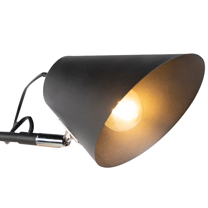 QAZQA Smart wandlamp zwart 2-lichts verstelbaar incl. Wifi A60 - Lune