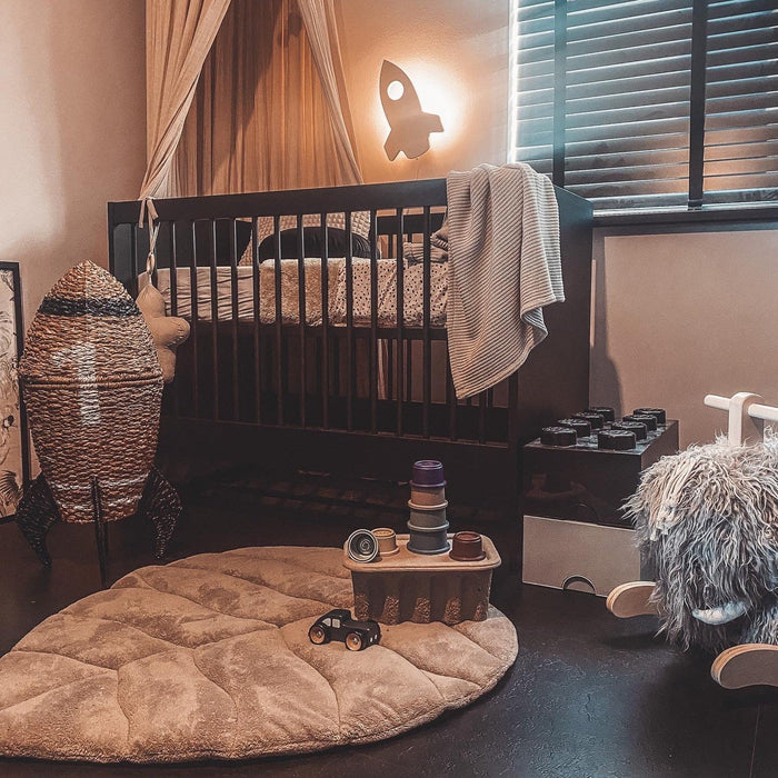 Houten wandlamp kinderkamer | Raket - blank