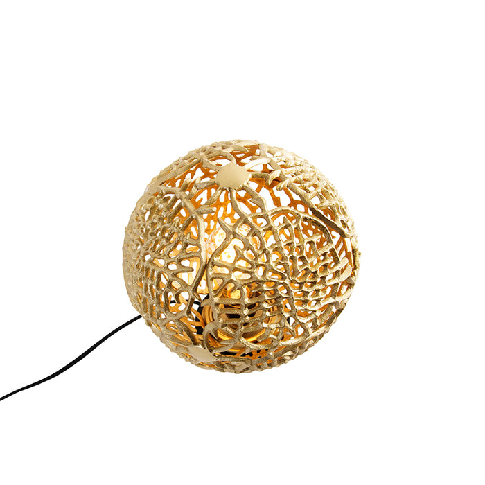 QAZQA Art deco tafellamp goud met zwart - Maro