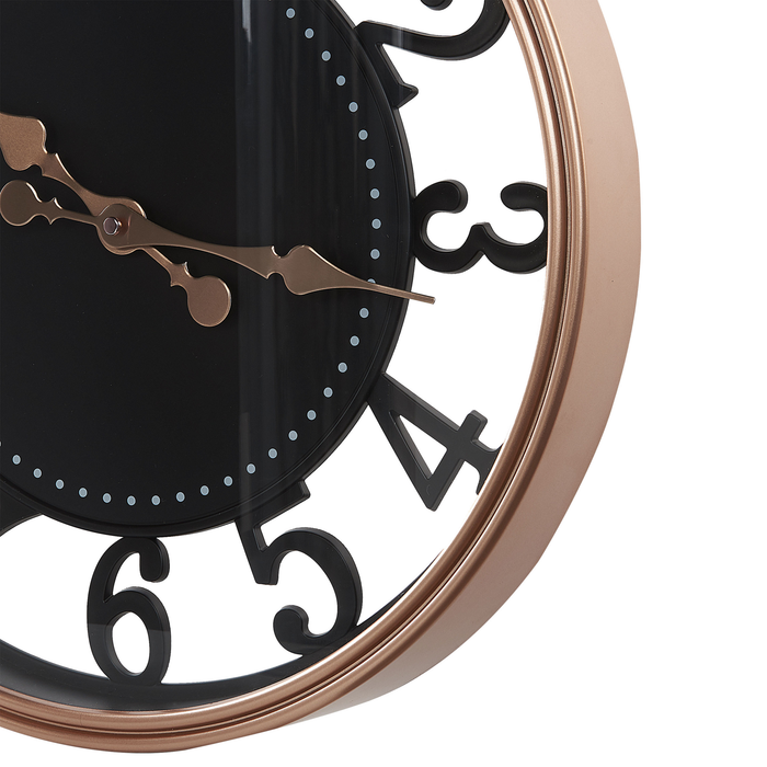 Beliani - ALLOZA - Wandklok - Zwart - Synthetisch materiaal