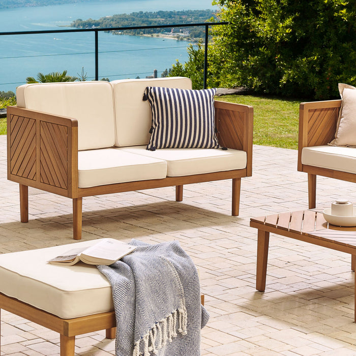 Beliani - BARATTI - Tuinbank - Lichte houtkleur - Acaciahout