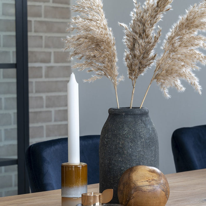 Artichok Sofia kandelaar keramiek roestbruin