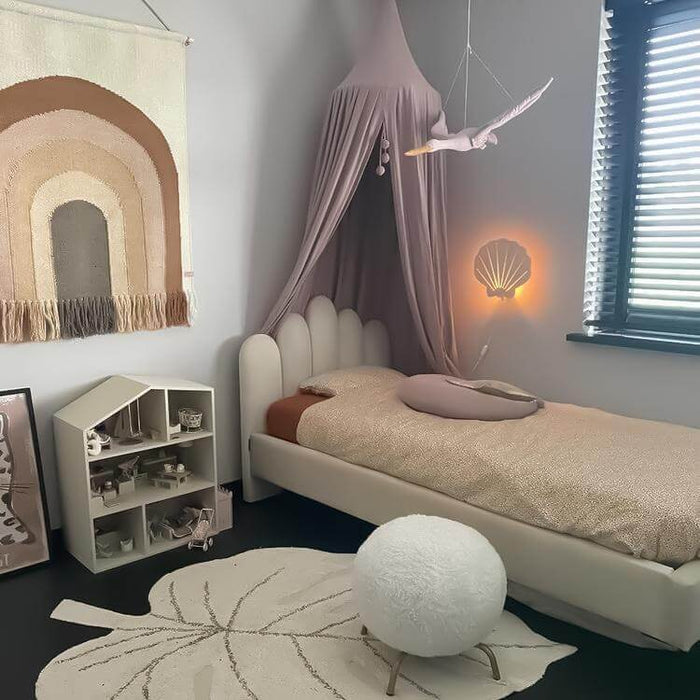Houten wandlamp kinderkamer | Schelp - blank
