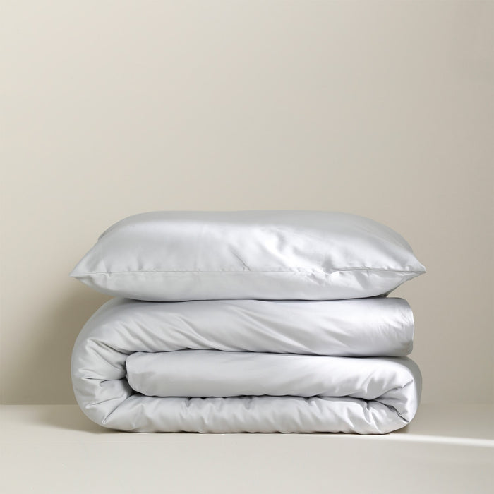 Damai Dekbedovertrek Bio Katoen Satijn - light grey 240x200|220cm