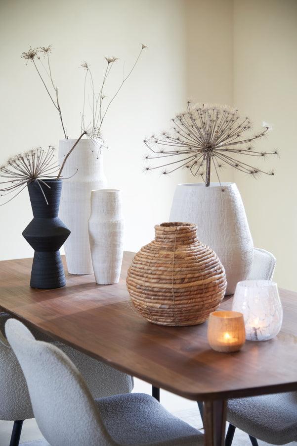 Light&living Vaas deco Ø21x54,5 cm PICACHO keramiek mat wit