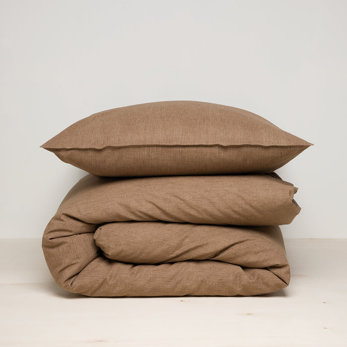 Damai dekbedovertrek Mik - Katoen - 240x200|220 cm - Walnut