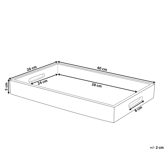 Beliani - TYLIS - Dienblad - Lichte houtkleur - Mangohout
