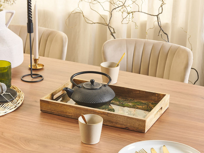 Beliani - TYLIS - Dienblad - Lichte houtkleur - Mangohout