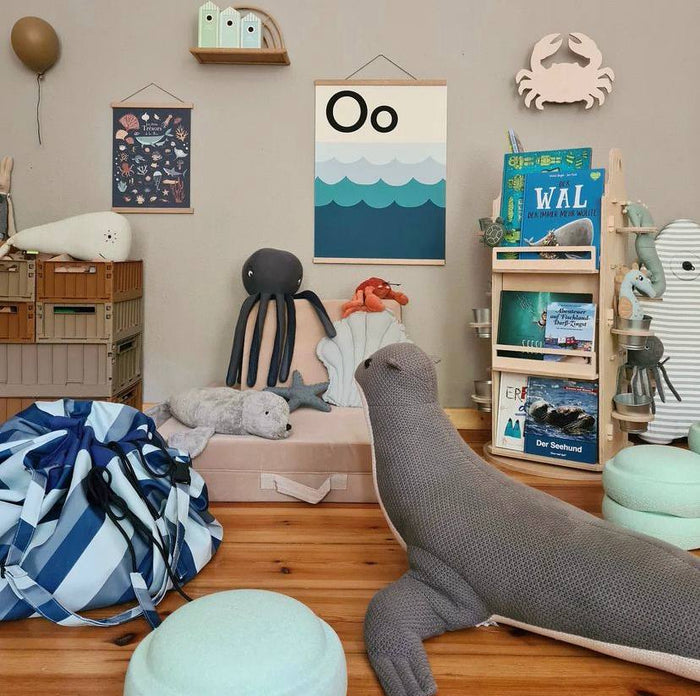 Houten wandlamp kinderkamer | Krab - blank