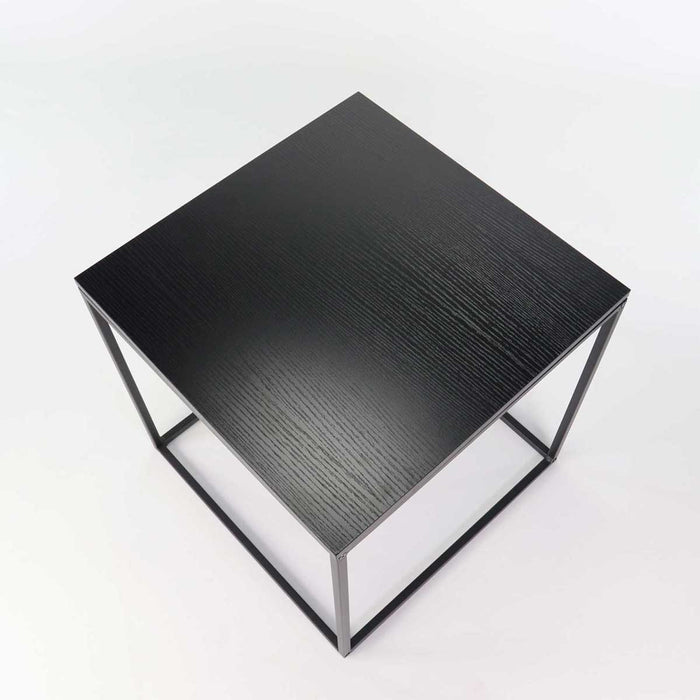 Artichok Karen Vierkante Houten Bijzettafel - Zwart