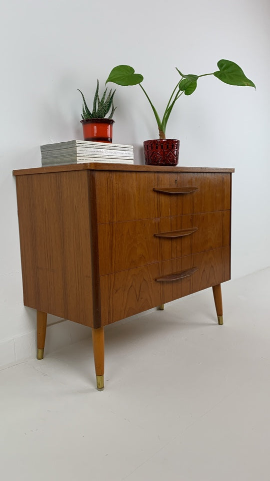 Reliving Scandinavisch Vintage Teakhouten Ladekast Lyseki Commode