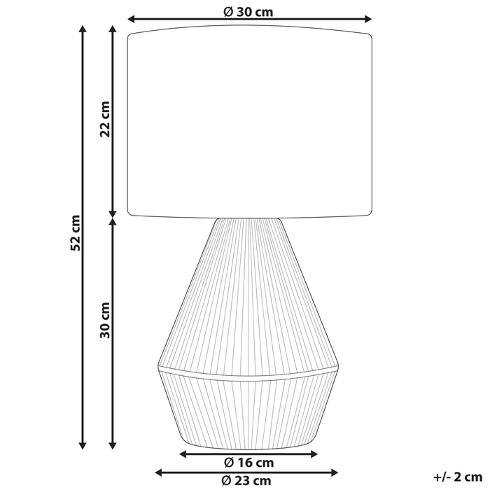 Beliani - MALEWA - Tafellamp - Natuurlijk - Papier touw