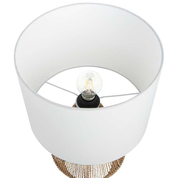 Beliani - MALEWA - Tafellamp - Natuurlijk - Papier touw