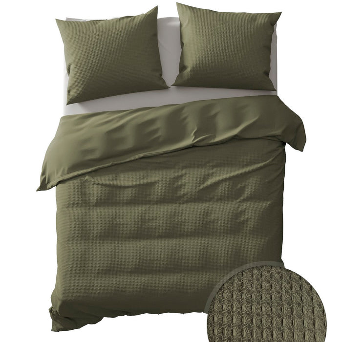 Yellow Dekbedovertrek Katoen Cialda army green