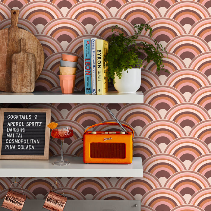Envy vliesbehang Curve Earth roze 10mx52 cm
