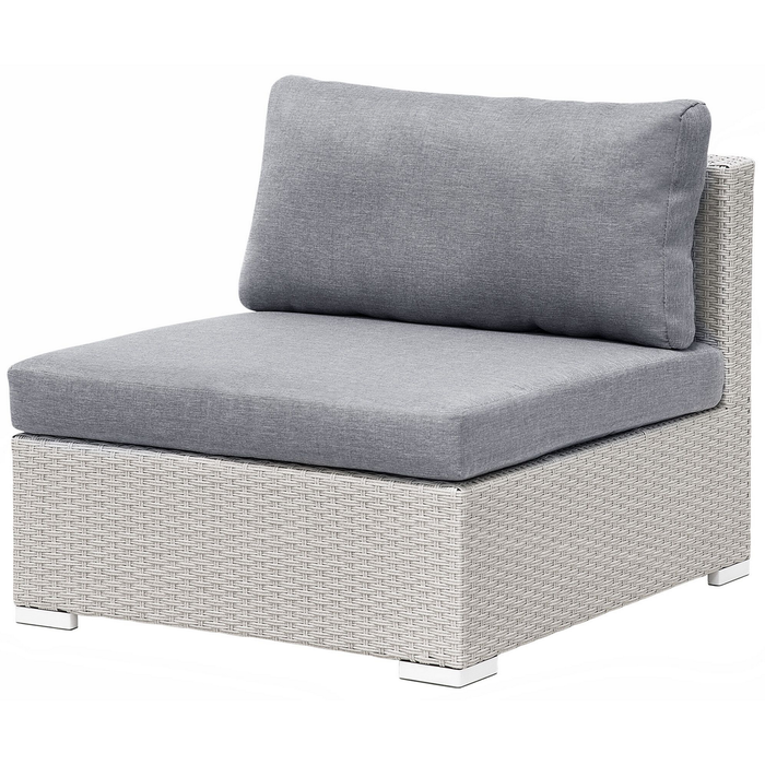 Beliani - SANO - Loungeset voor 4 - Grijs - PE rotan