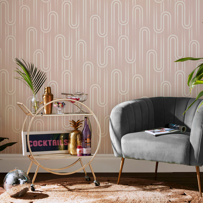 Envy vliesbehang Ups n Downs Peach oranje 10mx52 cm