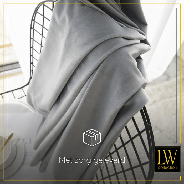 LW Collection Kant en klaar gordijnen grijs 290x245cm