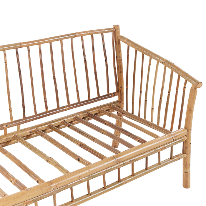 Beliani - MAGGIORE - Loungeset voor 4 - Lichte houtkleur - Bamboehout