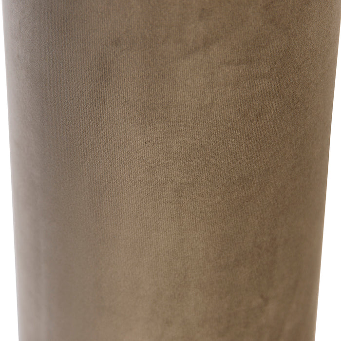 QAZQA Velours lampenkap taupe met gouden binnenkant 15|15|25