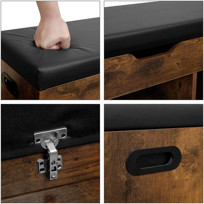 ACAZA Schoenenkast Vintage bruin