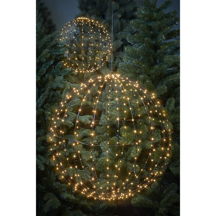 Luca Lighting Kerstverlichting Bal met Warm Witte LED - Ø50 cm - Zwart