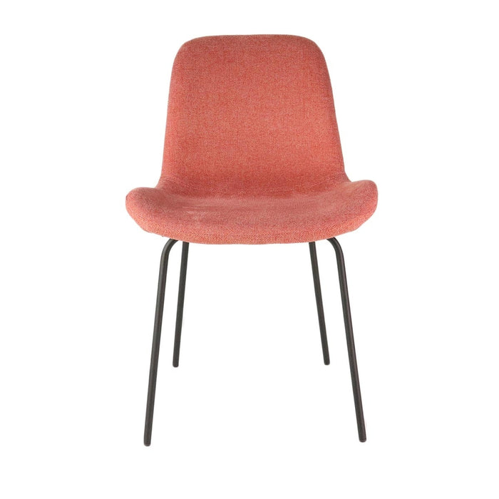 Nolon Nora eetkamerstoel terracotta rood - zwart onderstel