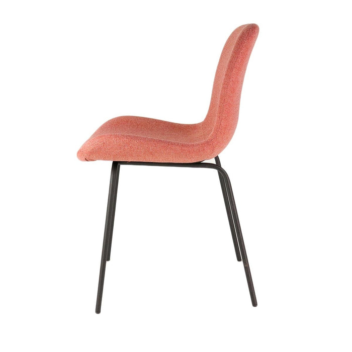 Nolon Nora eetkamerstoel terracotta rood - zwart onderstel