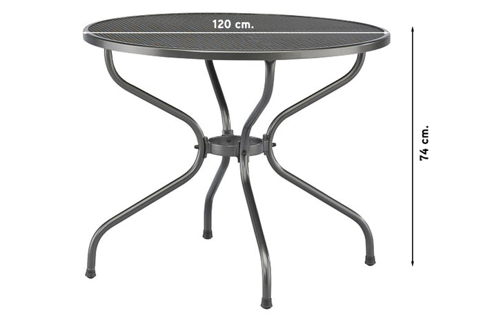 Kettler strekmetaal tafel 120 cm rond