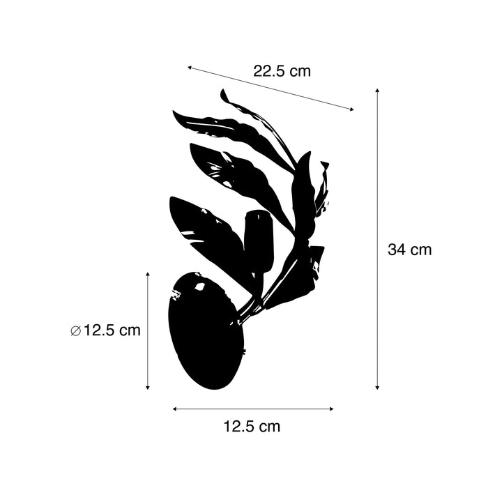 QAZQA Art Deco wandlamp antiek goud - Linden