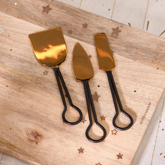 Riviera Maison Bestek Classic Cheese Goud - Set 3 Stuks