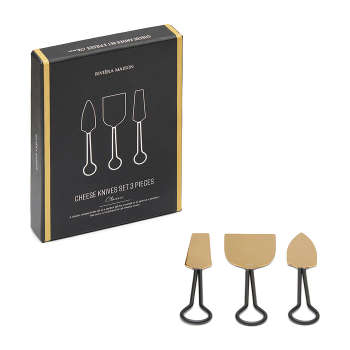 Riviera Maison Bestek Classic Cheese Goud - Set 3 Stuks