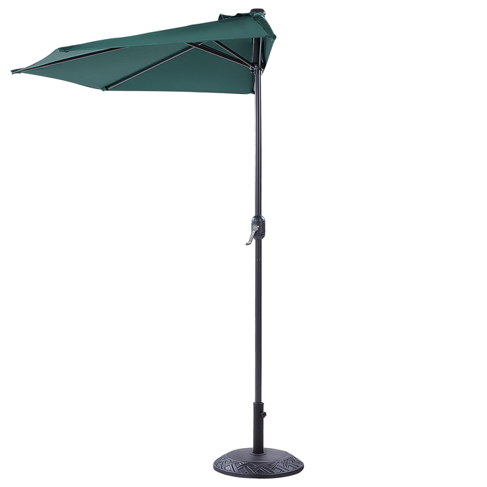 Beliani - GALATI - Halfronde parasol - Groen - 270 cm - Polyester
