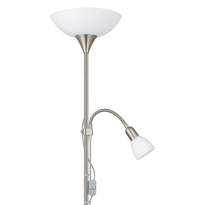 EGLO Up 2 Vloerlamp - E27|E14 - 176,5 cm - Grijs|Wit